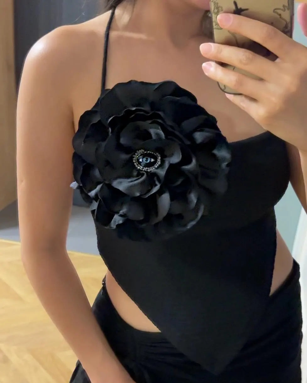 Handmade Silk Rose Brooch: Big Floral Shoulder Pin
