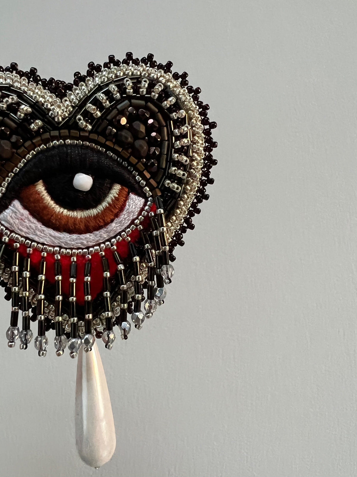 Evil Eye Heart Shaped Brooch
