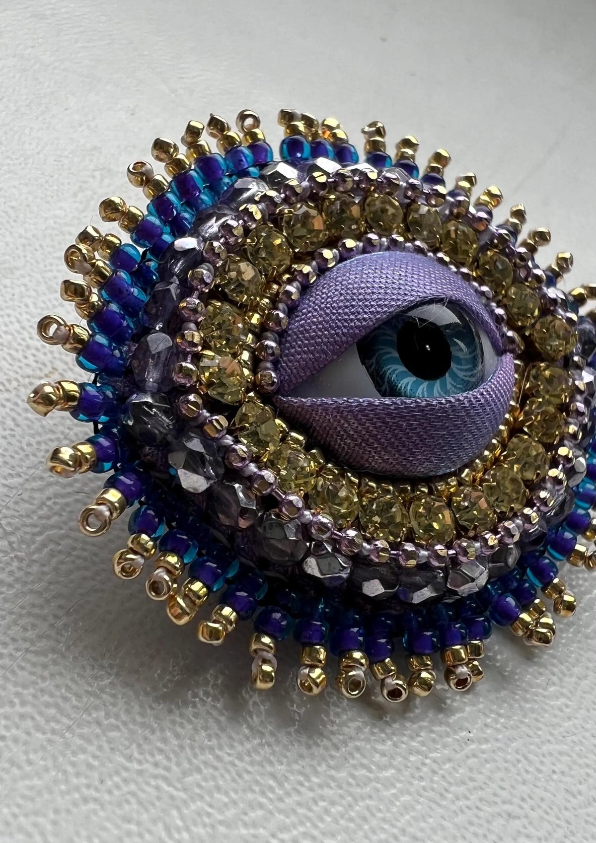 Purple Blue Third Eye Brooch