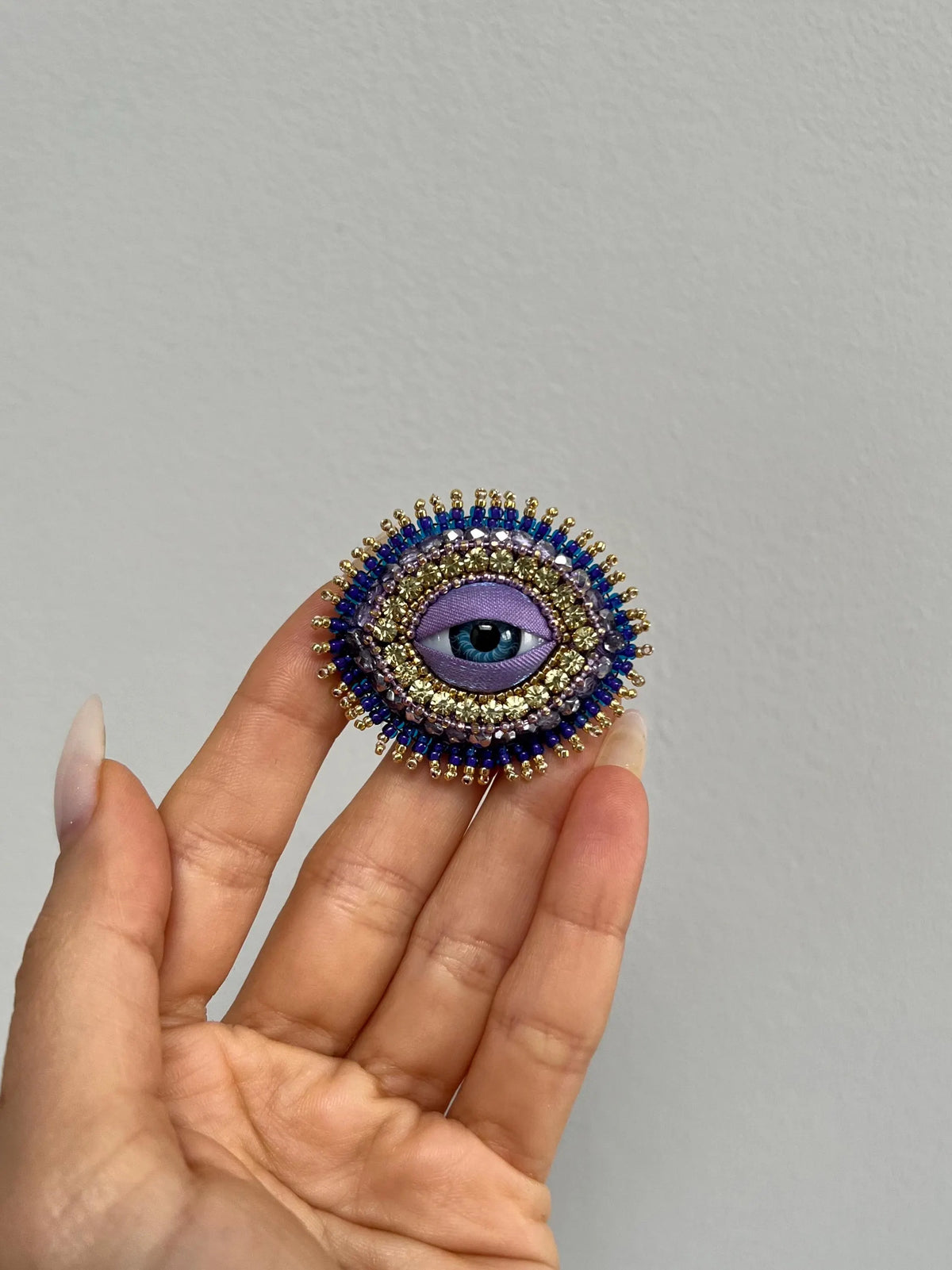 Purple Blue Third Eye Brooch