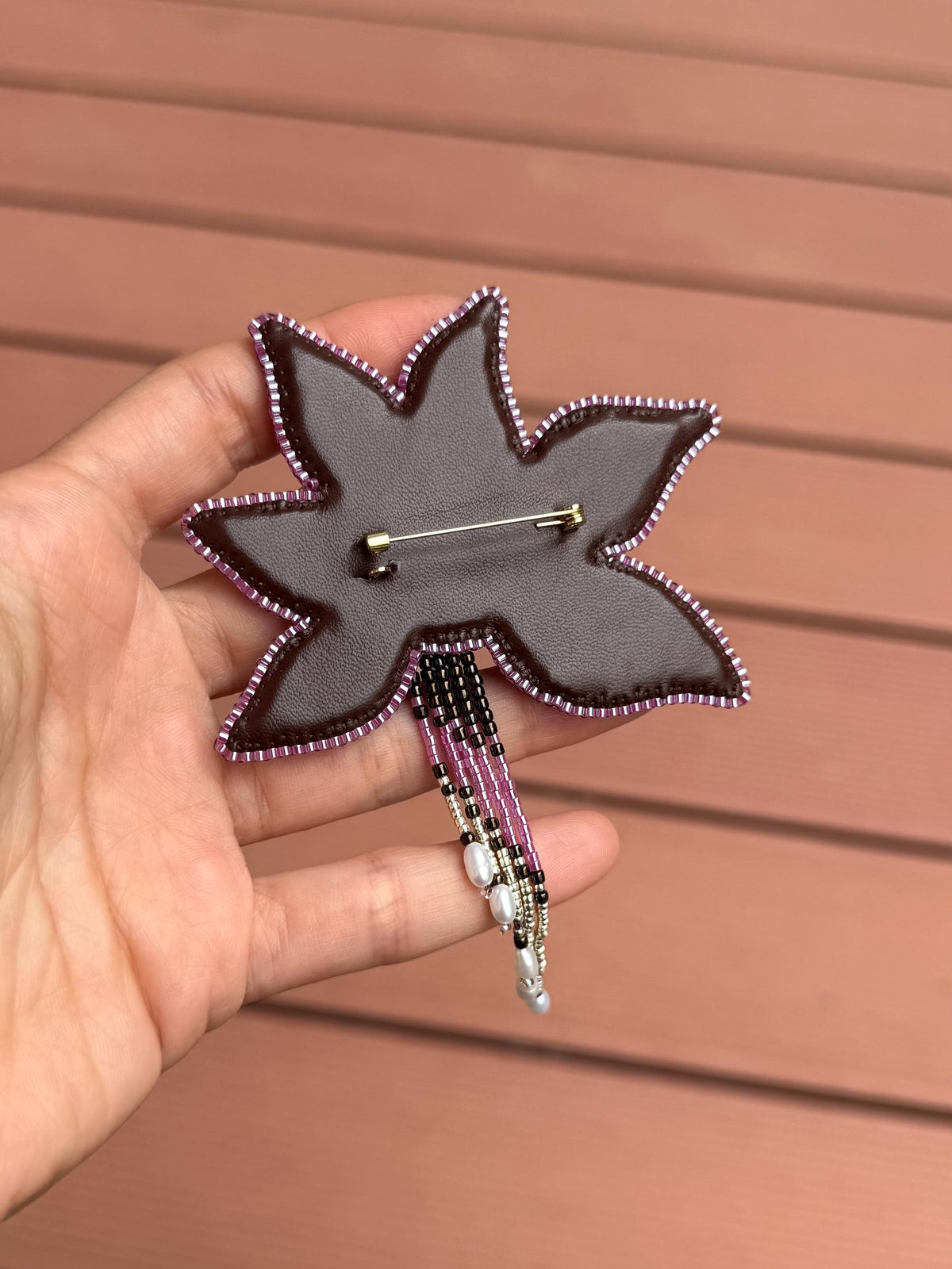 Handmade Beaded Flower Brooch